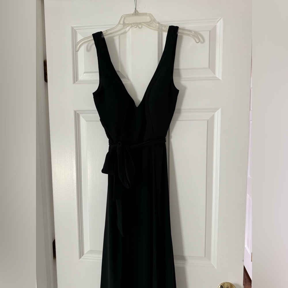 Bill Levkoff Black V Neck Dress Style 7126